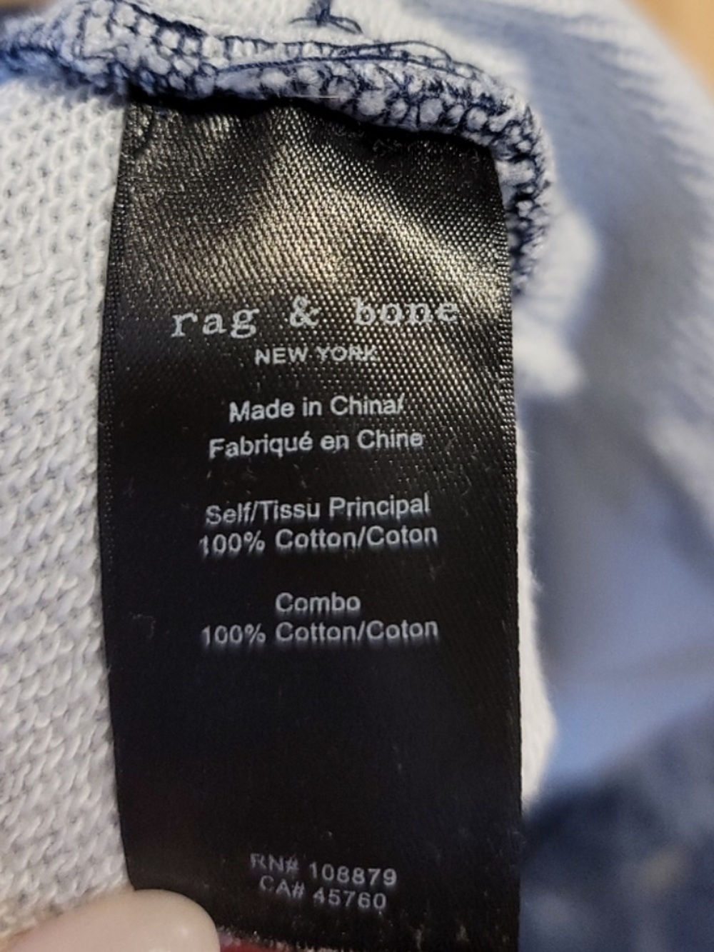 Rag & Bone Miramar Wide Leg Trompe L'oeil Cotton Pants Faux Jean Bridle Trail XS - Picture 5 of 12